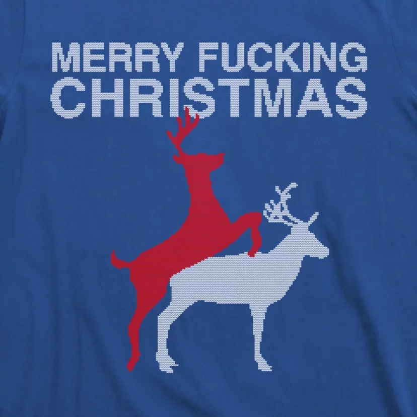 Merry Fucking Christmas! Obscene Ficking Reindeer Gift Fun Gift T-Shirt