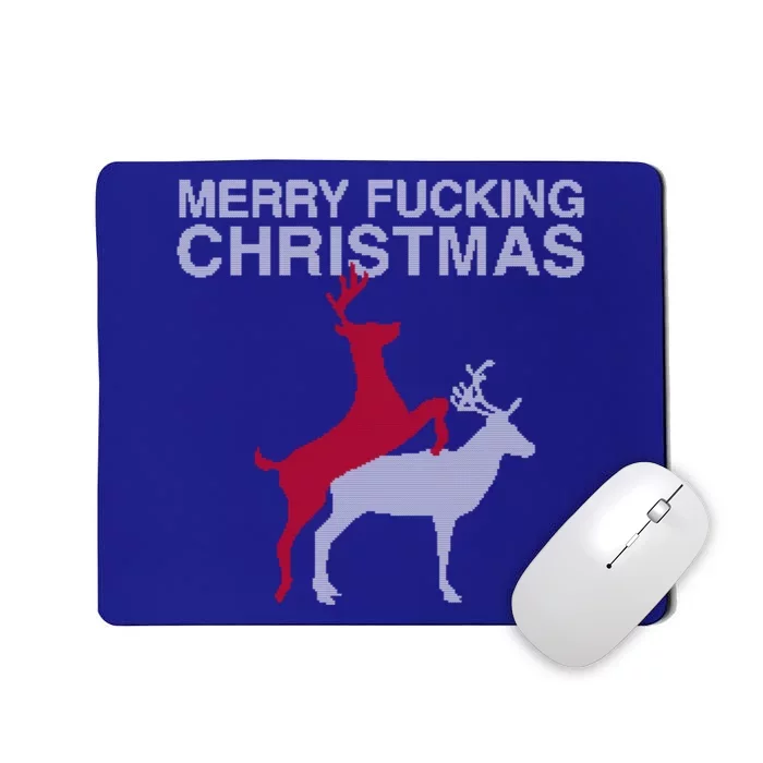 Merry Fucking Christmas! Obscene Ficking Reindeer Gift Fun Gift Mousepad