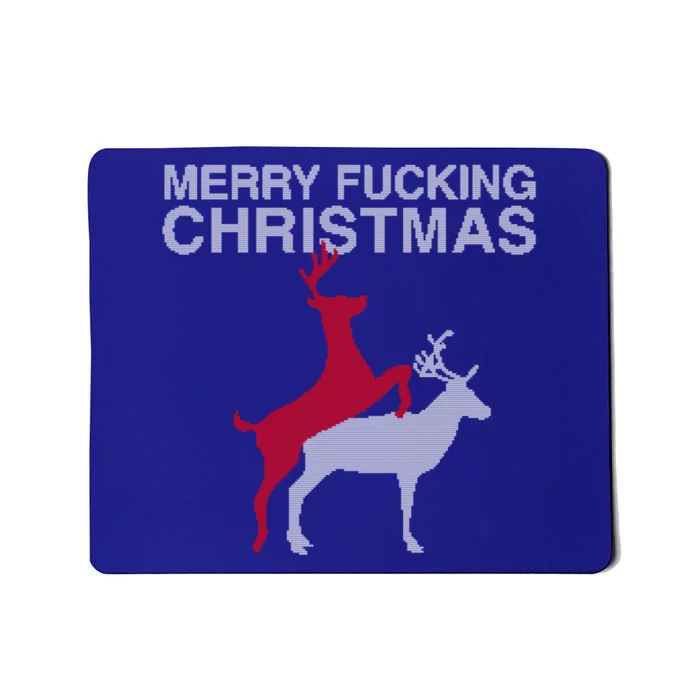 Merry Fucking Christmas! Obscene Ficking Reindeer Gift Fun Gift Mousepad