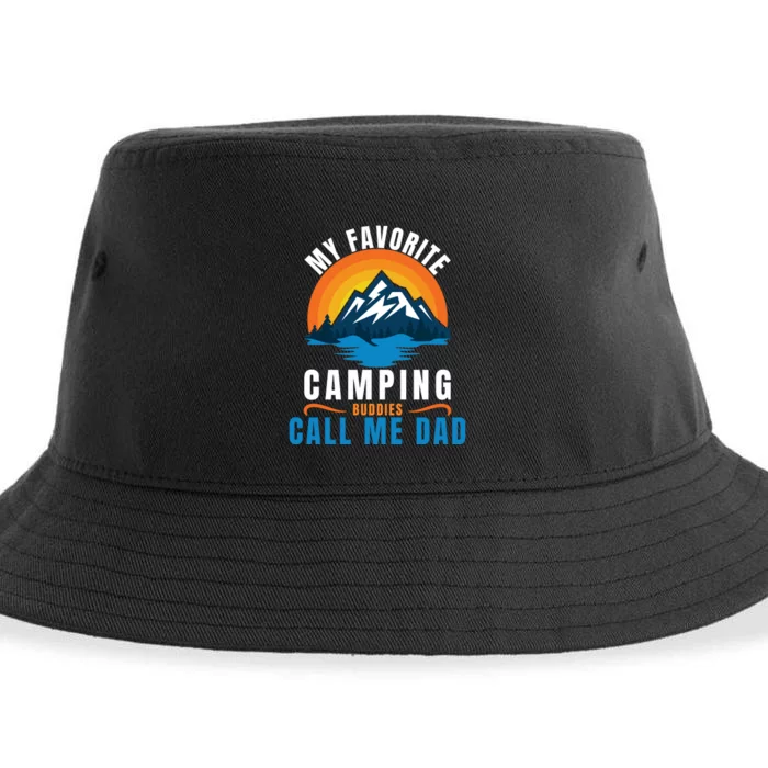 My Favorite Camping Buddies Call Me Dad, Funny Camping Dad Sustainable Bucket Hat