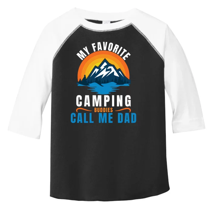 My Favorite Camping Buddies Call Me Dad, Funny Camping Dad Toddler Fine Jersey T-Shirt