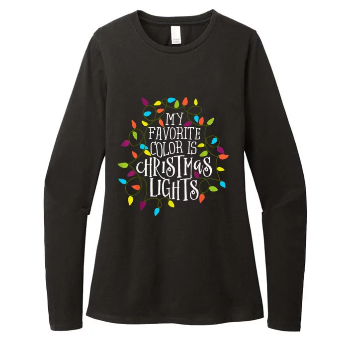 My Favorite Color Is Christmas Lights Gift Womens CVC Long Sleeve Shirt