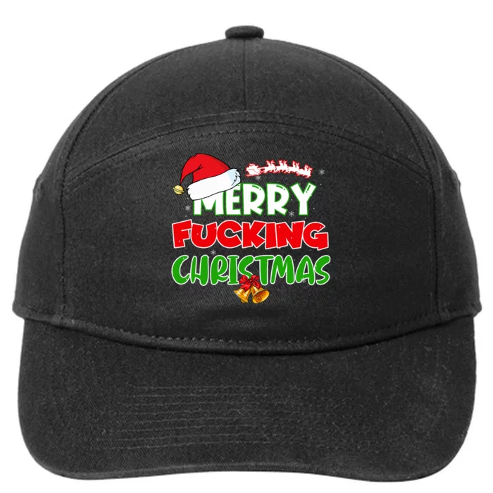 Merry Fucking Christmas Adult Offensive Christmas 7-Panel Snapback Hat