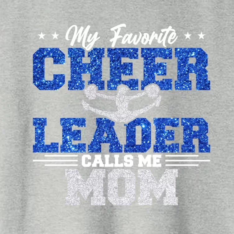 My Favorite Cheerleader Calls Me Mom Cheer Mom Meaningful Gift Women's Crop Top Tee