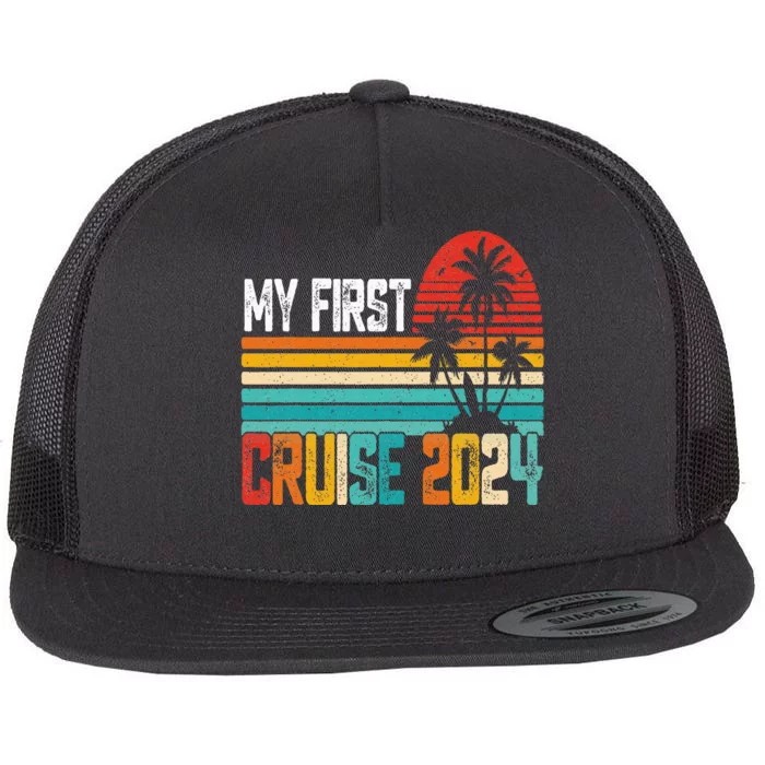 My First Cruise 2024 Family Vacation Cruise Flat Bill Trucker Hat