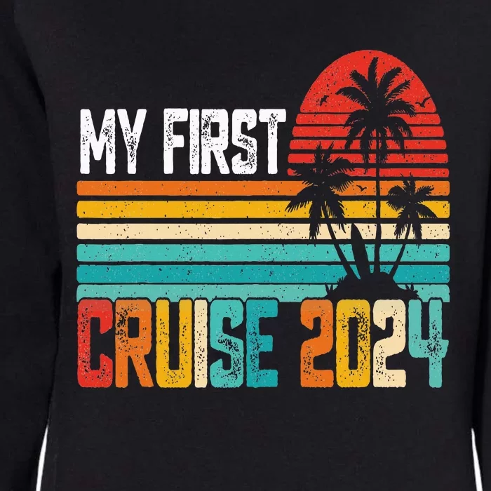 My First Cruise 2024 Family Vacation Cruise Womens California Wash Sweatshirt