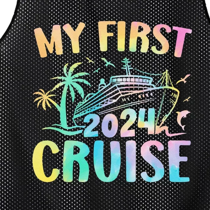 My First Cruise 2024 Vacation Matching Family Cruise Ship Mesh Reversible Basketball Jersey Tank