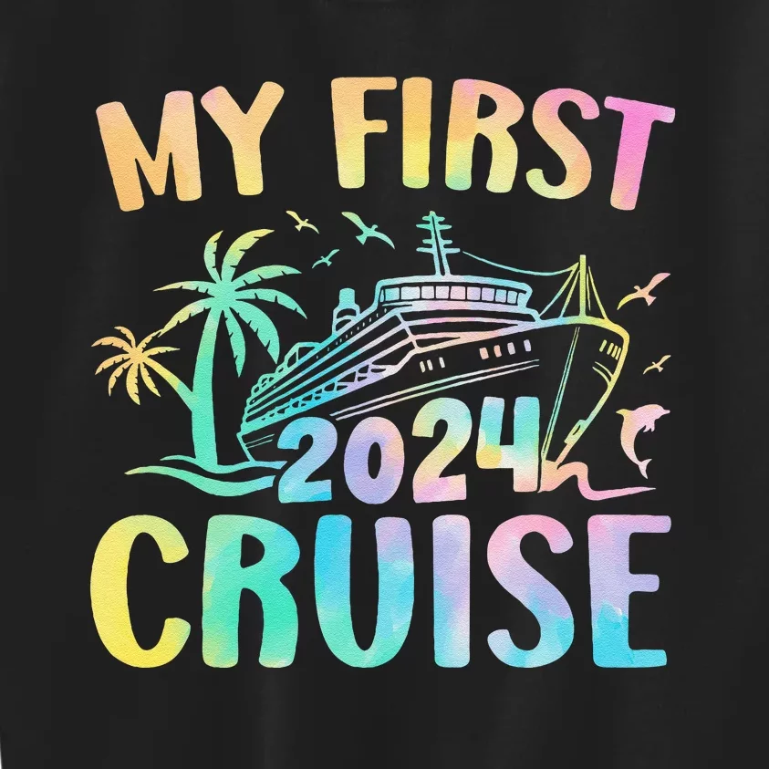 My First Cruise 2024 Vacation Matching Family Cruise Ship Kids Sweatshirt