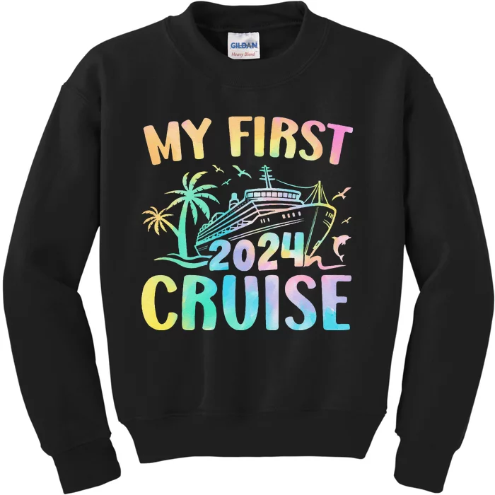 My First Cruise 2024 Vacation Matching Family Cruise Ship Kids Sweatshirt