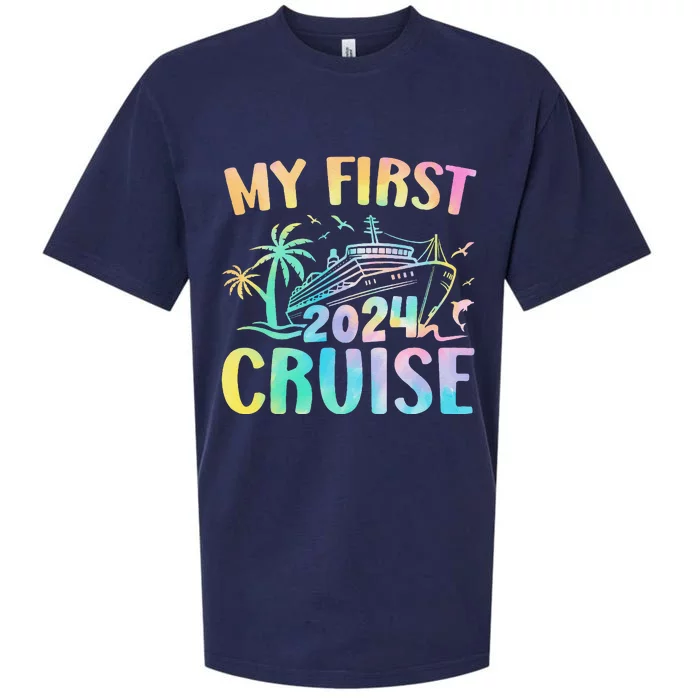 My First Cruise 2024 Vacation Matching Family Cruise Ship Sueded Cloud Jersey T-Shirt