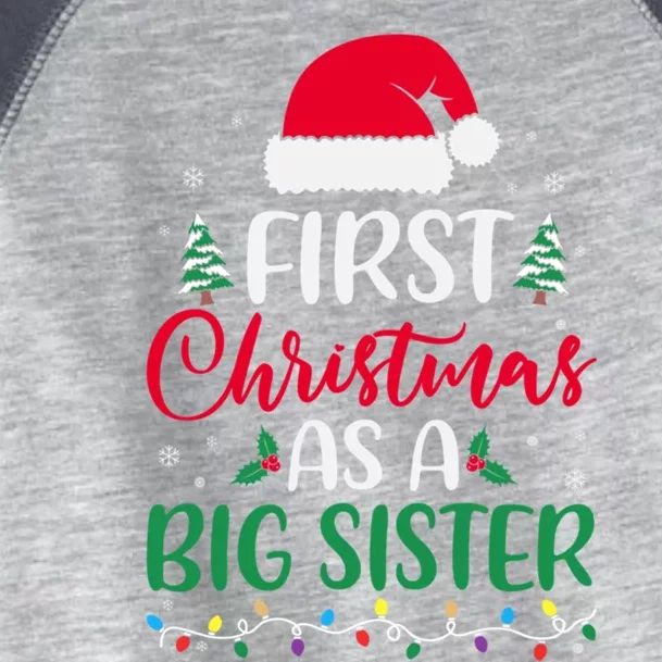 My First Christmas As A Big Sister New Sister Xmas Lights Cute Gift Toddler Fine Jersey T-Shirt