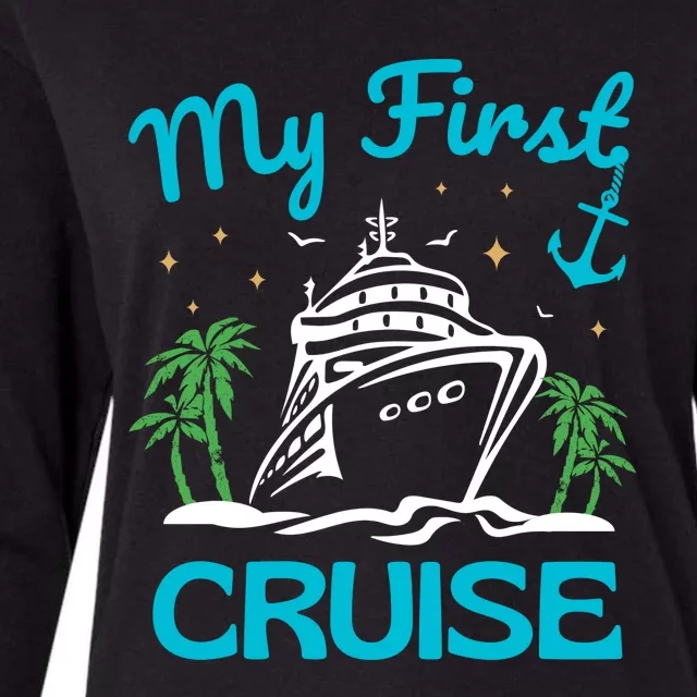 My First Cruise Womens Cotton Relaxed Long Sleeve T-Shirt