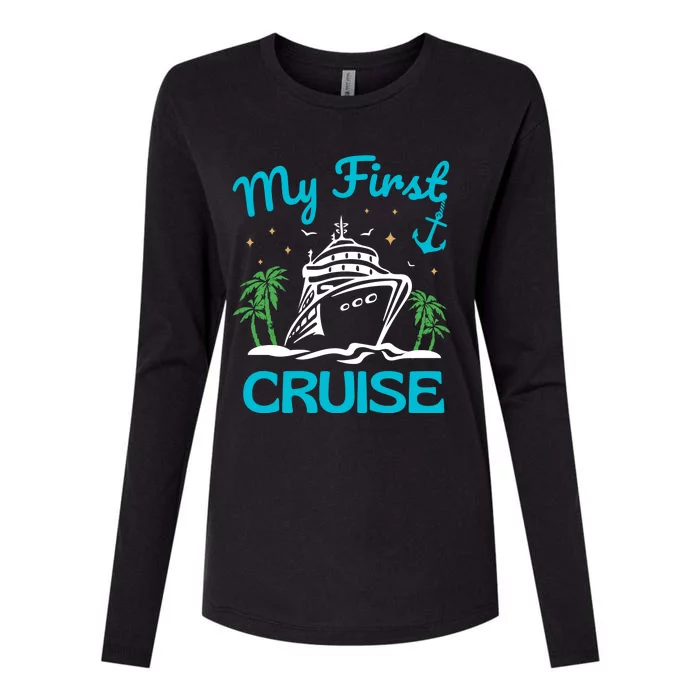 My First Cruise Womens Cotton Relaxed Long Sleeve T-Shirt