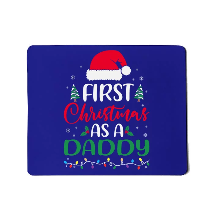 My First Christmas As A Daddy New Father Xmas Lights Gift Mousepad