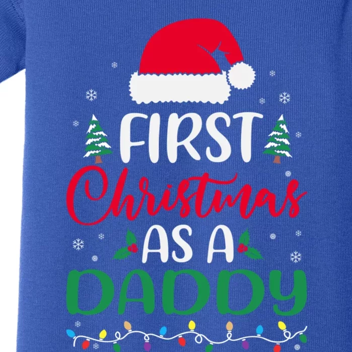 My First Christmas As A Daddy New Father Xmas Lights Gift Baby Bodysuit