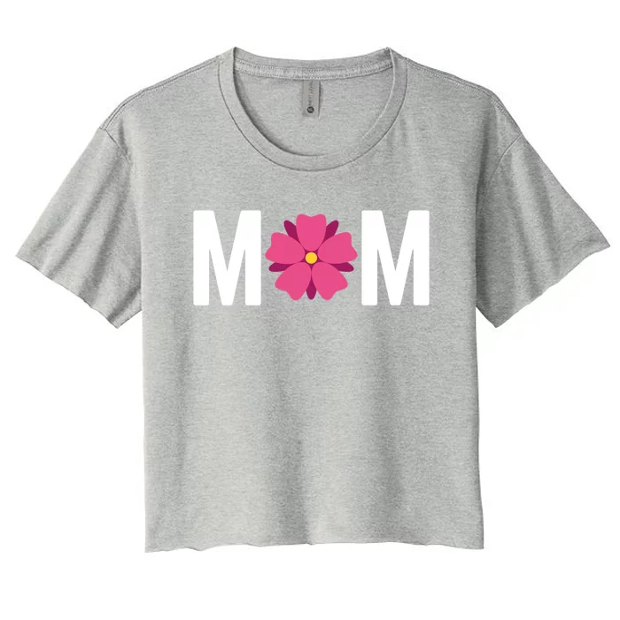 Mom Flower Cute Floral 'S International 'S Day Funny Gift Women's Crop Top Tee