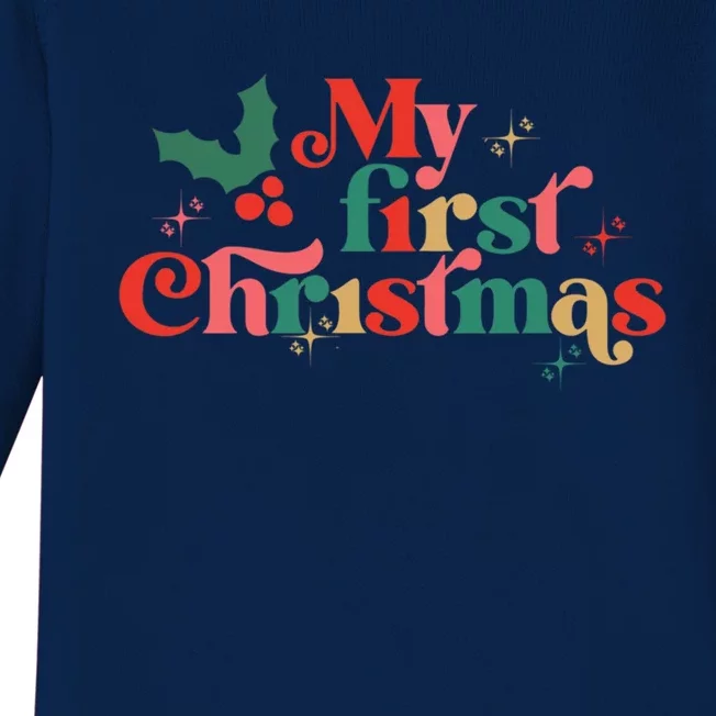 My First Christmas 1st Christmas Newborn Gift Baby Long Sleeve Bodysuit