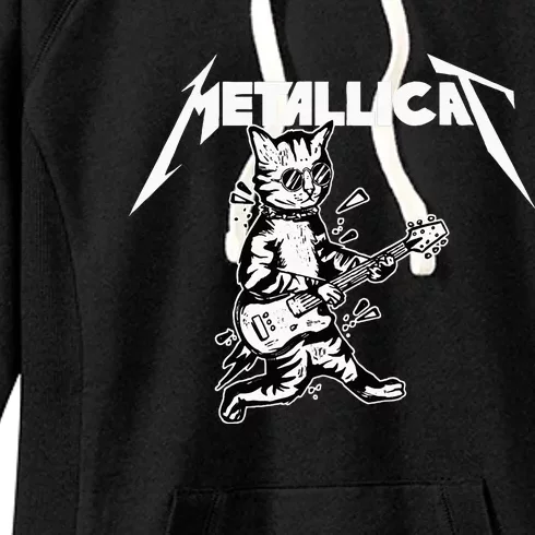 Metallicat Funny Cat Women's Fleece Hoodie