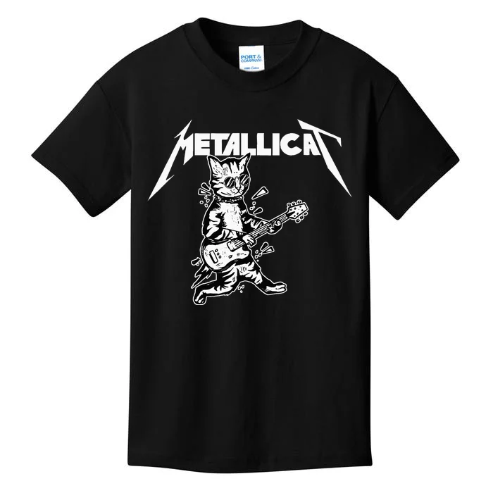 Metallicat Funny Cat Kids T-Shirt