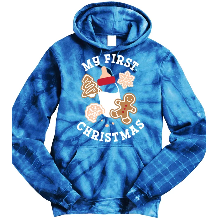 My First Christmas Cookies Gift Tie Dye Hoodie