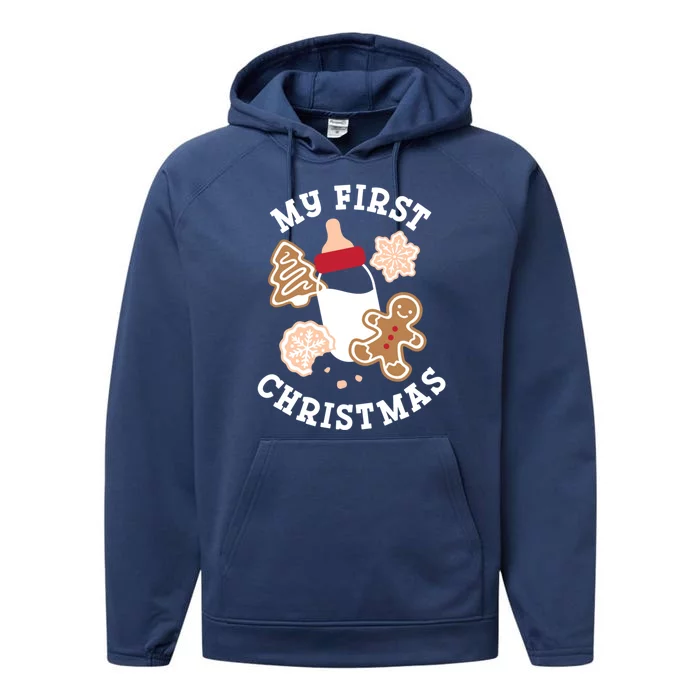 My First Christmas Cookies Gift Performance Fleece Hoodie