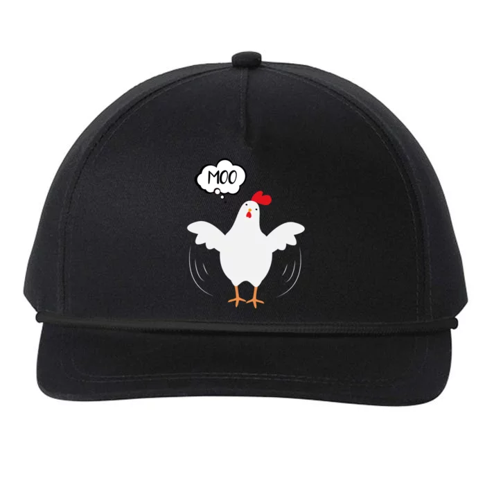 Moo Funny Cow Chicken Snapback Five-Panel Rope Hat