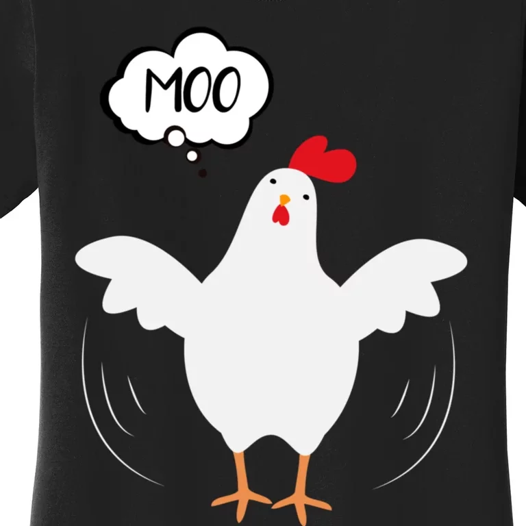 Moo Funny Cow Chicken Women's T-Shirt