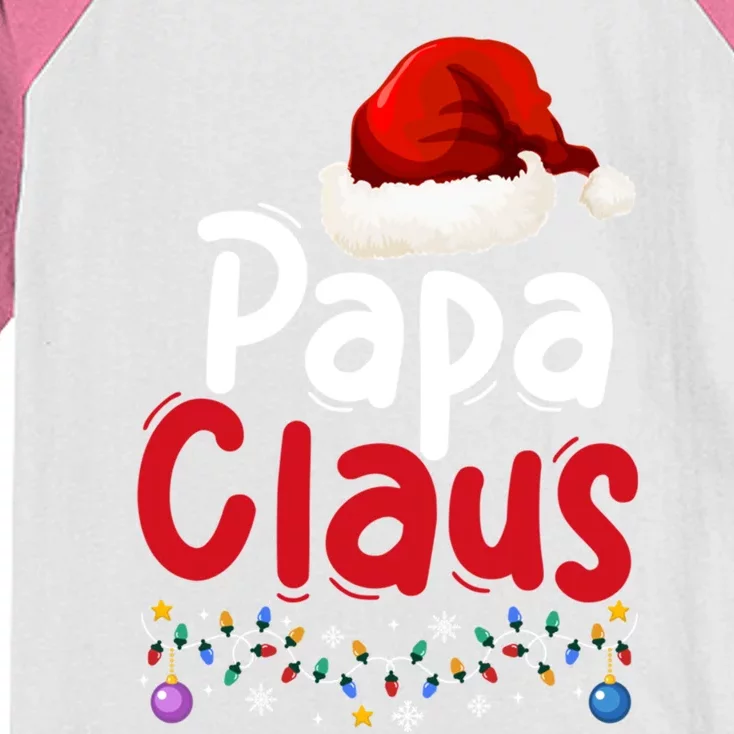 Matching Family Christmas Pajama Papa Santa Claus Costume Gift Kids Colorblock Raglan Jersey