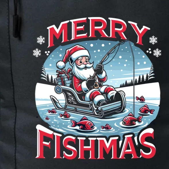 Merry Fishmas Christmas Funny Fishing Gift Daily Commute Backpack