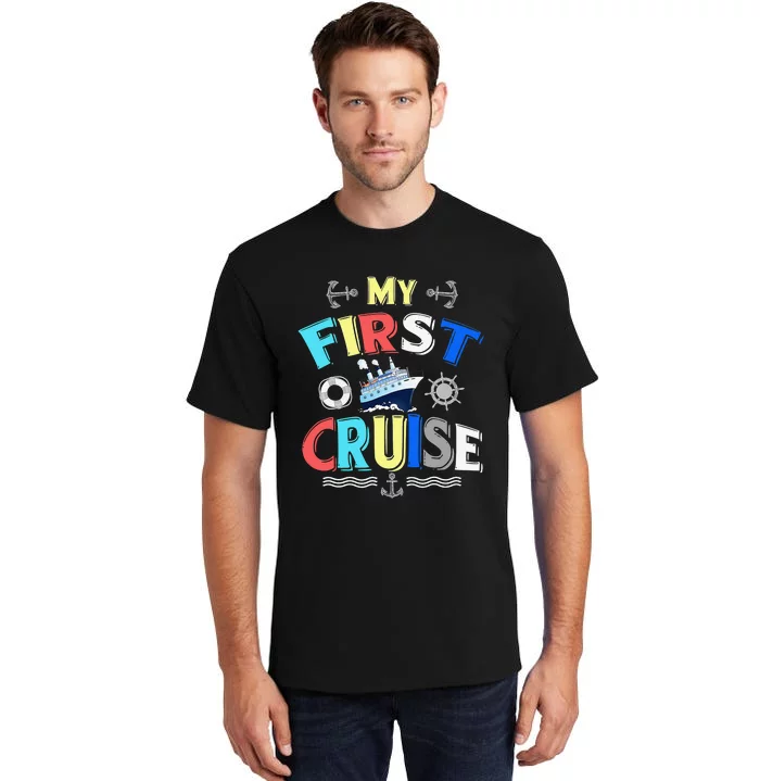 My First Cruise  Girls Boys Cruising and Sailing Tall T-Shirt