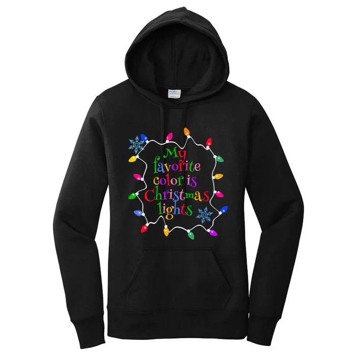 My Favorite Color is Christmas Lights Women's Pullover Hoodie