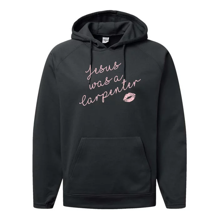 Music Festival Clothing Girl Women Jesus Was A Carpenter Performance Fleece Hoodie