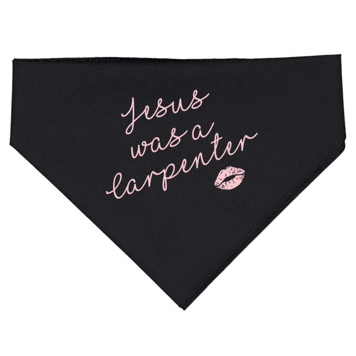 Music Festival Clothing Girl Women Jesus Was A Carpenter USA-Made Doggie Bandana