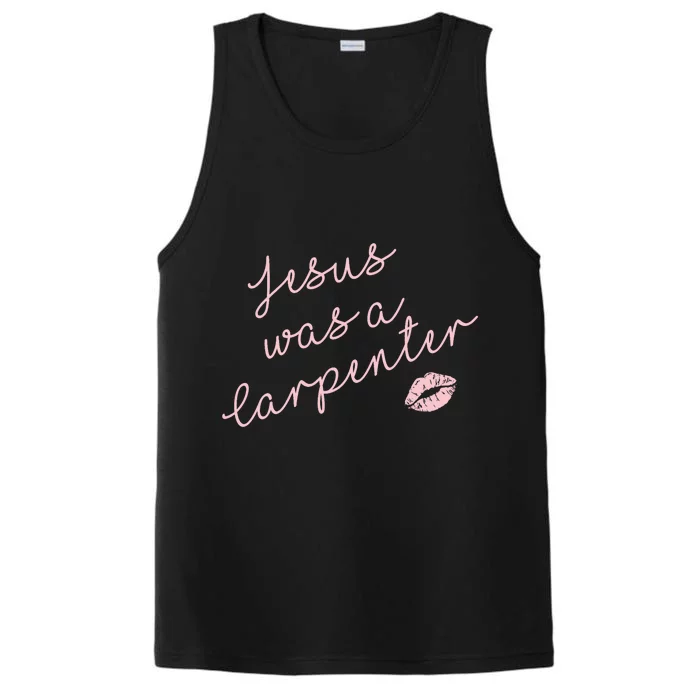 Music Festival Clothing Girl Women Jesus Was A Carpenter Performance Tank