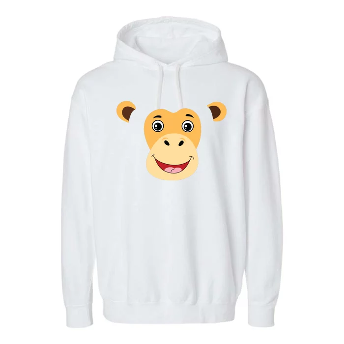 Monkey Face Costume Cute Easy Animal Halloween Gift Garment-Dyed Fleece Hoodie