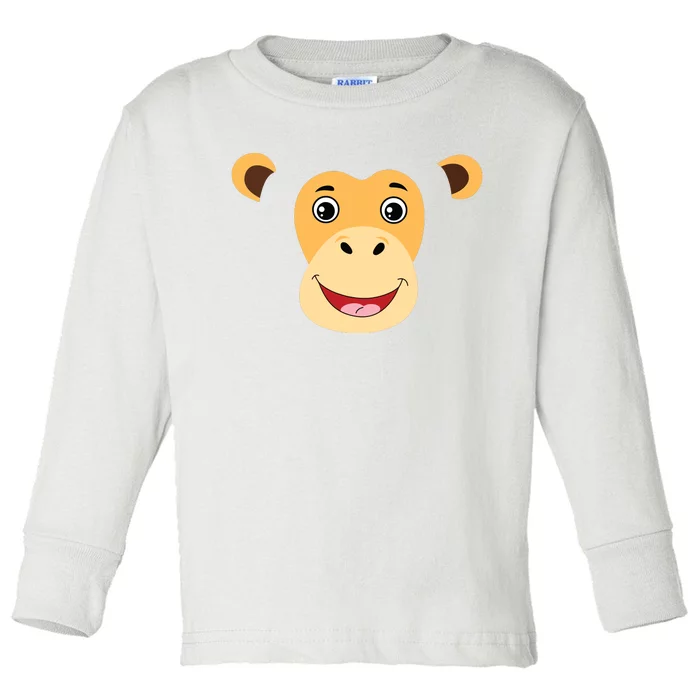 Monkey Face Costume Cute Easy Animal Halloween Gift Toddler Long Sleeve Shirt