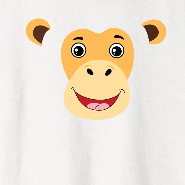 Monkey Face Costume Cute Easy Animal Halloween Gift Women's Crop Top Tee