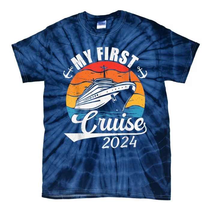 My First Cruise 2024. Funny Family Vacation 2024 Cruise ship Tie-Dye T-Shirt