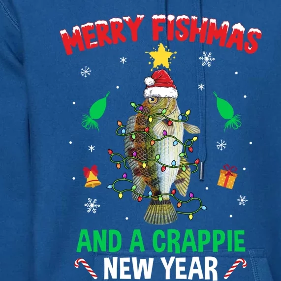 Merry Fishmas Crappie Christmas Tree Fishing Funny Xmas Gift Premium Hoodie