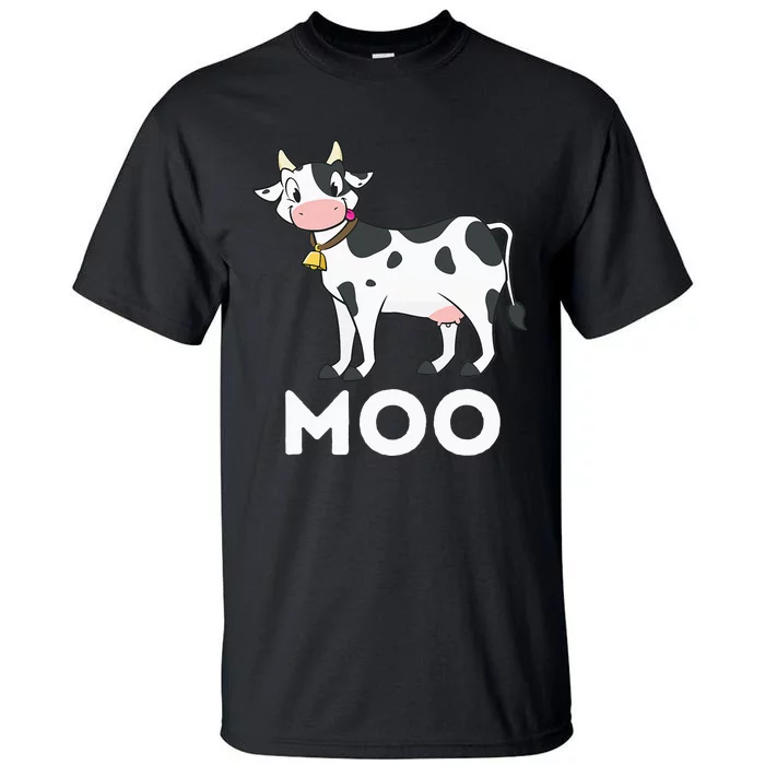 Moo Funny Cow Lover Famer Cattle Ranch Dairy Farming Tall T-Shirt