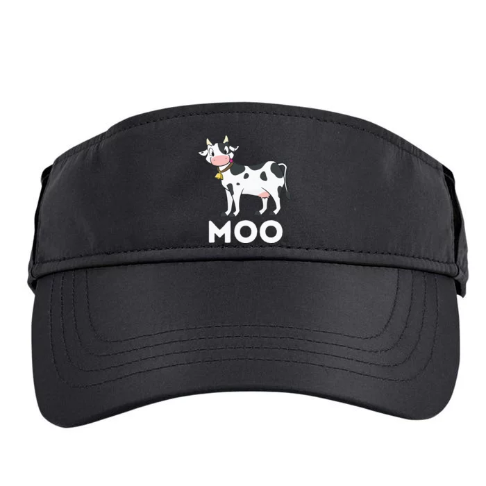 Moo Funny Cow Lover Famer Cattle Ranch Dairy Farming Adult Drive Performance Visor