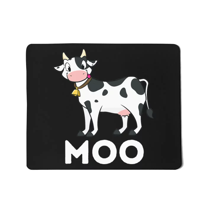 Moo Funny Cow Lover Famer Cattle Ranch Dairy Farming Mousepad