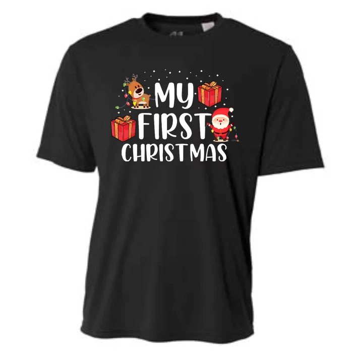 My First Christmas Sweater Cooling Performance Crew T-Shirt