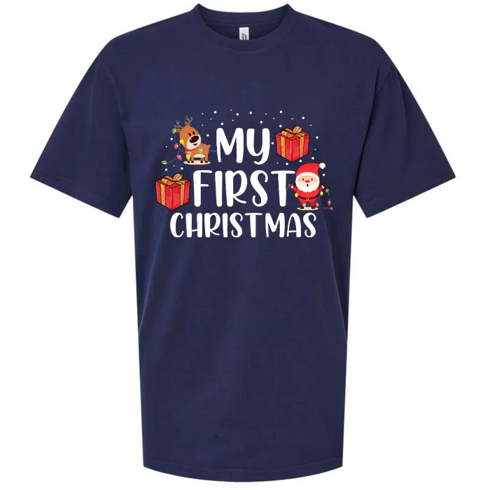 My First Christmas Sweater Sueded Cloud Jersey T-Shirt