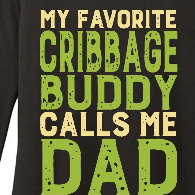 My Favorite Cribbage Buddy Calls Me Dad Anime Art Womens CVC Long Sleeve Shirt