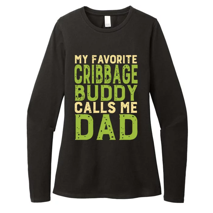 My Favorite Cribbage Buddy Calls Me Dad Anime Art Womens CVC Long Sleeve Shirt