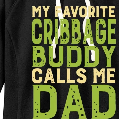 My Favorite Cribbage Buddy Calls Me Dad Anime Art Women's Fleece Hoodie