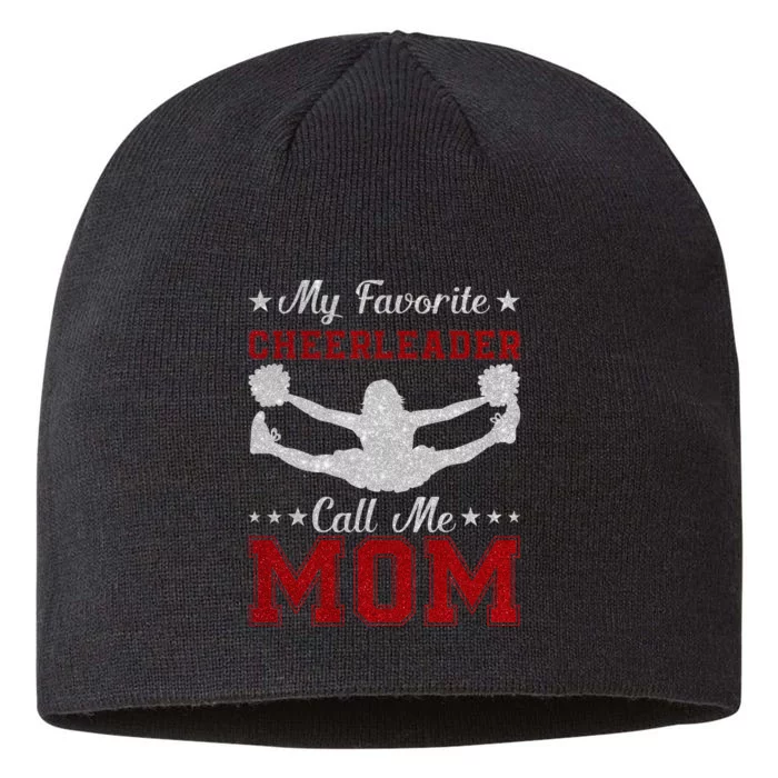 My Favorite Cheerleader Calls Me Mom Cheer 8 1/2in Sustainable Knit Beanie