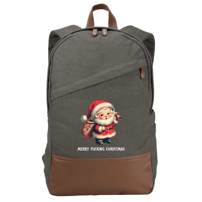 Merry Fucking Christmas Cotton Canvas Backpack