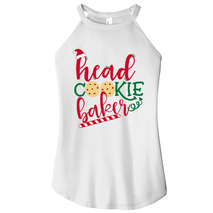 Matching Family Christmas Baking Head Cookie Baker Women’s Perfect Tri Rocker Tank